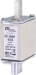 NH00/K 63A/250V DC Wkładka topikowa NH - aplikacje DC / Z wybijakiem