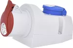 EZCZ -S 1643 16A, 400V/230V, Gniazdo kombi 3P+PE plus EE 16S Schuko IP44