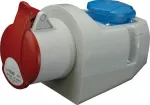 EZCZ -S 3243 32A, 400V/230V, Gniazdo kombi 3P+PE, plus EE 16S Schuko IP44