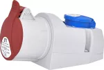 EZCZ -S 3253 32A, 400V/230V, Gniazdo kombi 3P+N+PE plus EE 16S Schuko IP44