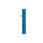 Listwa zaciskowa przewodu zerowego 12X16mm2 do montażu na szynie DIN35 690V 63A niebieski