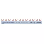 Szyna łączeniowa widełkowa 1-fazowa 12/215mm, 10mm2, 63A szary