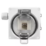 OYSTER IP66 gniazdo 1xkomputer RJ45 kat6 w obudowie hermetycznej szary