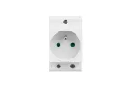 Gniazdo modułowe 2P+Z na szynę DIN 35 10/16A 230V IP20 szary