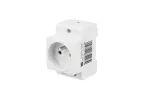 Gniazdo modułowe 2P+Z na szynę DIN 35 10/16A 230V IP20 szary