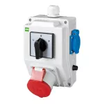 RS-Z rozdzielnica siłowa wyłącznik L-0-P 3P+N+Z 16A, 2P+Z 230V IP 44 - kolor szary