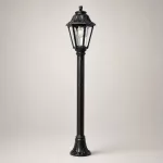 Oprawa ogrodowa MIZAR/ANNA CLEAR Fumagalli E27 wys.1100 mm, szer.220 mm IP55 230V czarny / tworzywo sztuczne