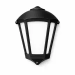 Oprawa elewacyjna kinkiet FABIO BLACK OPAL Fumagalli E27 wys.290mm, szer.215/120 mm IP55 230V czarny / tworzywo sztuczne