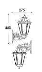 Oprawa elewacyjna kinkiet BISSO/ANNA CLEAR Fumagalli E27 wys.450 mm, szer.275 mm IP55 230V biały / tworzywo sztuczne