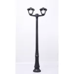 Oprawa ogrodowa DINO NARDO/DARIO 2L BLACK CLEAR Fumagalli E27 A60 wys.1960 mm, szer.630 mm IP55 230V czarny / tworzywo sztuczne
