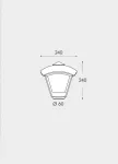 Oprawa ogrodowa DINO NARDO/DARIO 2L BLACK CLEAR Fumagalli E27 A60 wys.1960 mm, szer.630 mm IP55 230V czarny / tworzywo sztuczne