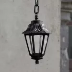Oprawa ogrodowa wisząca Sichem/Anna CLEAR Fumagalli E27 wys.800 mm, szer.220 mm IP55 230V czarny / tworzywo sztuczne