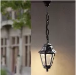 Oprawa ogrodowa wisząca Sichem/Anna CLEAR Fumagalli E27 wys.800 mm, szer.220 mm IP55 230V czarny / tworzywo sztuczne
