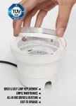 Oprawa najazdowa CECI 120 szara FROSTED Fumagalli GX53LED CCT CCT 3W 230V / tworzywo sztuczne