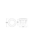 Oprawa najazdowa CECI 120 czarna FROSTED Fumagalli GX53LED CCT CCT 3W 230V czarny / tworzywo sztuczne