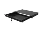 SZUFLADA DO SZAF 19" 1U 270MM CZARNA LANBERG (1U/483X270MM UDŹWIG DO 30KG)