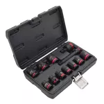 AWTOOLS ZESTAW NASADEK UDAROWYCH 1/2" 12cz./10-24mm/ KRÓTKIE BLACK LINE