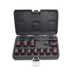 AWTOOLS ZESTAW NASADEK UDAROWYCH 1/2" 13cz./10-24mm/ KRÓTKIE BLACK LINE