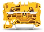 2-przewodowa złączka przelotowa 4 mm², żółta 2004-1206