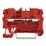 2-przewodowa złączka przelotowa z przyciskiem 4 mm², czerwona