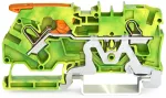 2-przewodowa złączka PE z dźwignią i Push-in CAGE CLAMP® 4 mm², żółto-zielony