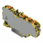 Złączka rozgałęźna z przyciskiem 1 x 6 mm² / 6 x 1,5 mm², ciemnoszary-żółty