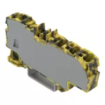 Złączka rozgałęźna z otworem montażowym 1 x 6 mm² / 6 x 1,5 mm², ciemnoszary-żółty