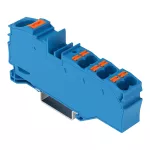 Złączka rozgałęźna z przyciskami 1 x 16 mm² / 6 x 4 mm²; niebieski
