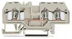 3-przewodowa złączka przelotowa 4 mm², jasnoszara 281-993