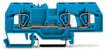3-przewodowa złączka przelotowa 6 mm², niebieska 282-684