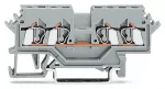 4-przewodowa złączka przelotowa 2,5 mm², jasnoszara 280-990