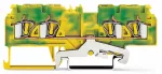 4-przewodowa złączka PE 4 mm², żółto-zielona 880-837/999-940