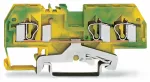 3-przewodowa złączka PE 4 mm², żółto-zielona 281-687