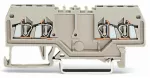 Podwójna złączka przelotowa 1,5 mm², jasnoszara 279-995