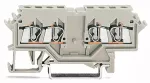 Podwójna złączka przelotowa 2,5 mm², jasnoszara 280-989