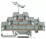Złączka trzypiętrowa złączka przelotowa/przelotowa/przelotowa, szaro/szaro/szara 280-549