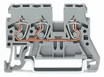 3-przewodowa złączka przelotowa 2,5 mm², szara 870-681