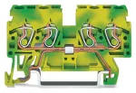 4-przewodowa złączka PE 2,5 mm², żółto-zielona 870-837