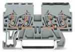Podwójna złączka przelotowa 2,5 mm², szara 870-826