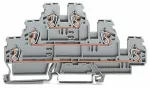 Złączka trzypiętrowa złączka przelotowa/przelotowa/przelotowa, szara 870-553