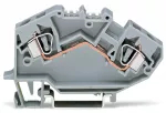 2-przewodowa złączka przelotowa 6 mm², szara 782-601