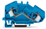 2-przewodowa złączka przelotowa 16 mm², niebieska 783-604