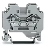 2-przewodowa złączka przelotowa 6 mm², szara 282-101