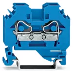 2-przewodowa złączka przelotowa 6 mm², niebieska 282-104