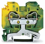 2-przewodowa złączka PE 10 mm², żółto-zielona 284-107