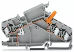 3-przewodowa złączka przelotowa 6 mm², szara 282-865