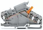 3-przewodowa złączka przelotowa 6 mm², szara 282-866