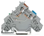 4-przewodowa złączka zasilająca do czujn LED zielona do czujników typu NPN, szara 280-586/281-496