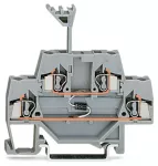Złączka do zabudowy elementów 2-piętrowe, szara 280-940/281-411