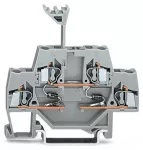 Złączka do zabudowy elementów 2-piętrowe, szara 280-941/281-490